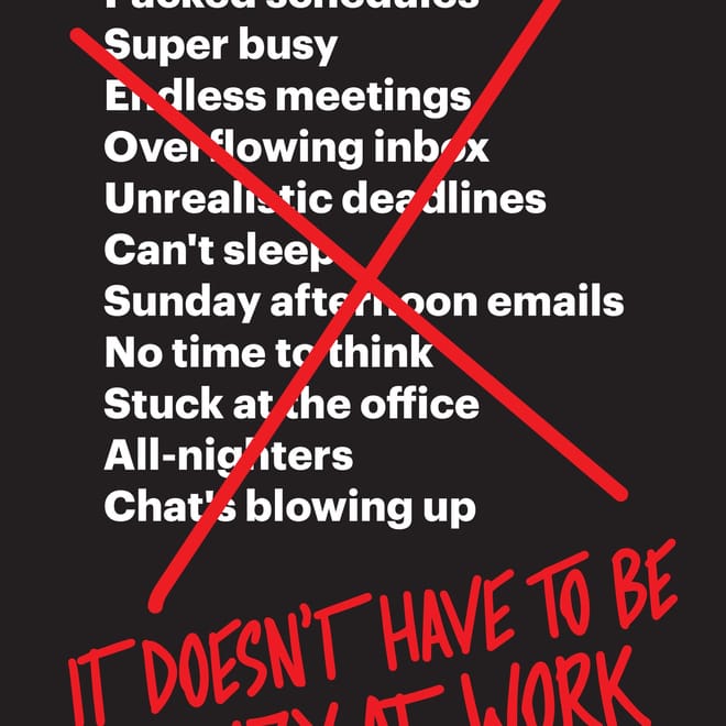 Image of: "It doesn`t have to be crazy at work" by David Heinemeier Hansson and Jason Fried